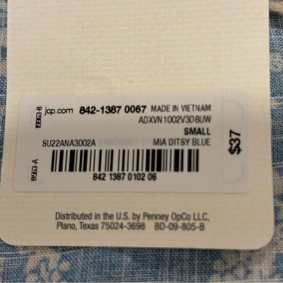 NWT ANA Sleeveless Top Blue Floral Small - Picture 4 of 6